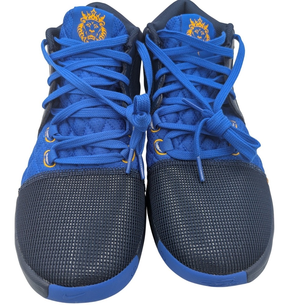 Nike Lebron Soldier‎ XIII 11 Men's Basketball Shoes Navy Blue Orange Lion Logo - Picture 3 of 14